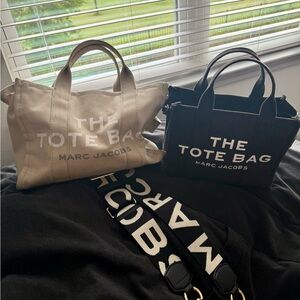 Marc Jacobs Dual Tote Set in Neutral Tones Plus an extra custom strap